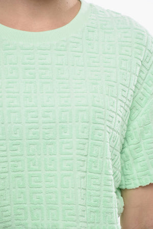 Crop-T-Shirt aus Monogramm-Jacquard-Frottee