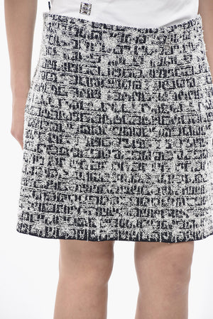 Minirock aus Tweed mit Reißverschluss hinten