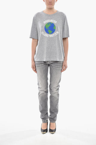 Rundhals-T-Shirt EASY FIT mit Print