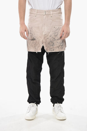 Double-layered Pants with Belt Loops