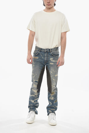 Distressed Regular Fit Jeans with Patches 20cm