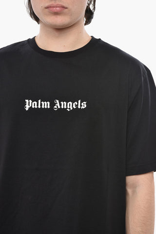 Slim-Fit-Rundhalsshirt Uni Mit Kontrastierendem Logo