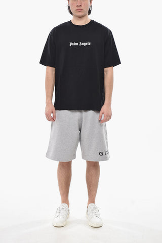 Slim-Fit-Rundhalsshirt Uni Mit Kontrastierendem Logo