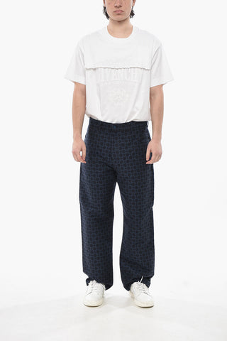 코튼 블렌드 5포켓 바지 모노그램 패턴