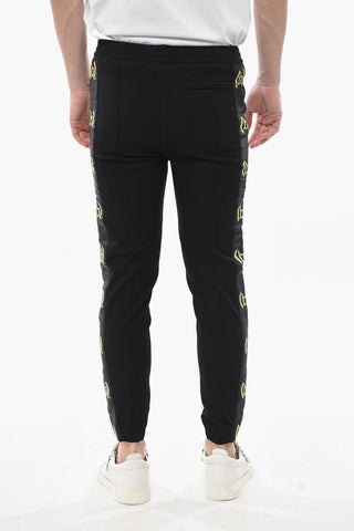 3-Taschen-Hose mit bedruckten Seitenstreifen und Bündchen