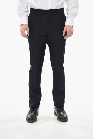 4-Taschen-Hose aus Schurwolle mit Gürtelschlaufen