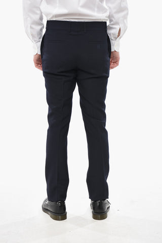 4-Taschen-Hose aus Schurwolle mit Gürtelschlaufen