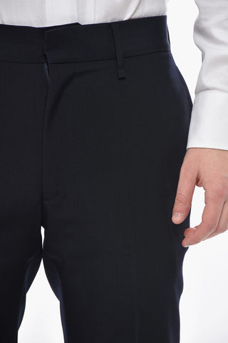 4-Taschen-Hose aus Schurwolle mit Gürtelschlaufen