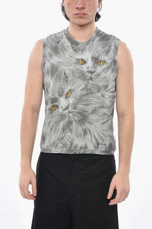 Tank Top KITTENS in Cotone Stampato