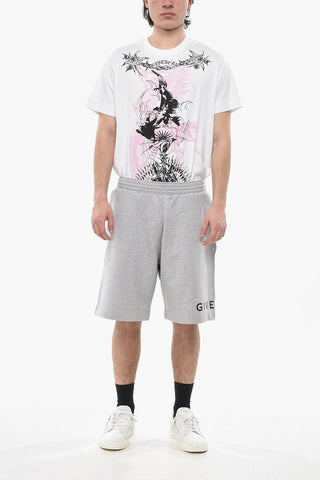 Einfarbige Fleece-Shorts