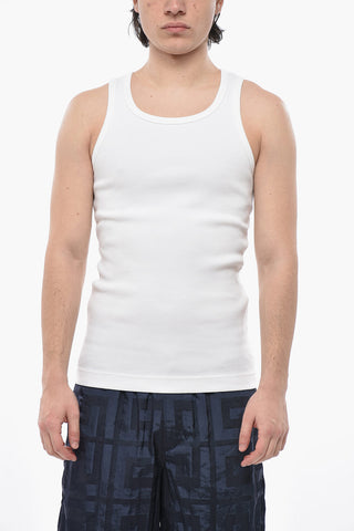 Tank Top in Cotone Stretch a Costine