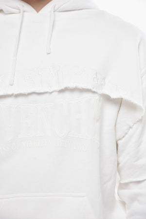 Hoodie Sweatshirt COLLEGE in Double Fabric with Embroidery
