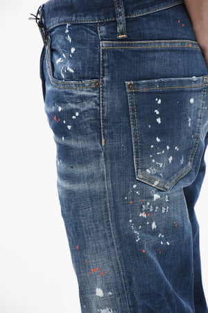 Jeans 642 빈티지 효과 페인트 디테일 19cm