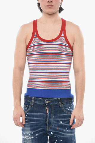 Tank Top a Righe in Maglia