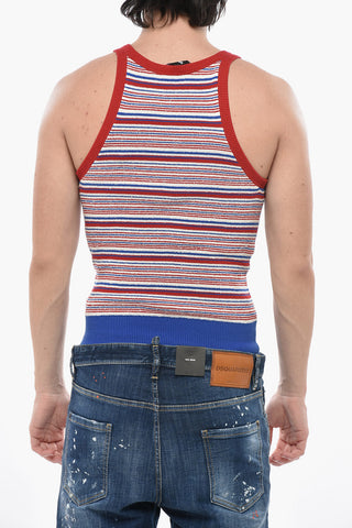 Tank Top a Righe in Maglia
