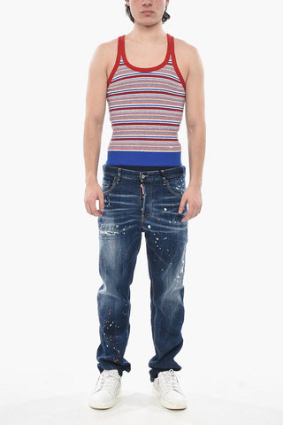 Tank Top a Righe in Maglia
