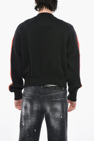 Cardigan in Misto Cotone FLAMES con Maniche Jacquard