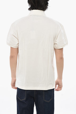 Polo in Cotone Piquet con Monogram Tono su Tono