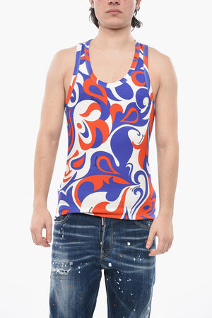 Underwear Tank Top Patterned and Ribbed