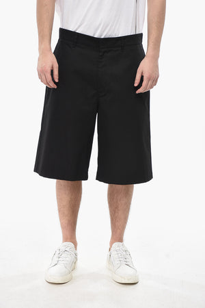 Shorts Chino in Misto Cotone con Passanti