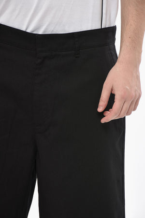 Shorts Chino in Misto Cotone con Passanti