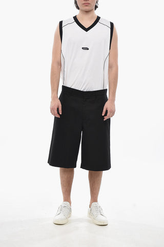 Chino-Shorts Aus Baumwollmischung Mit Gürtelschlaufen