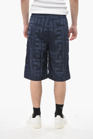 Monogram-Shorts mit elastischem Bund