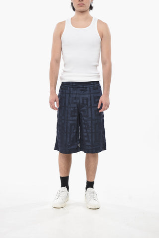 Monogram-Shorts mit elastischem Bund