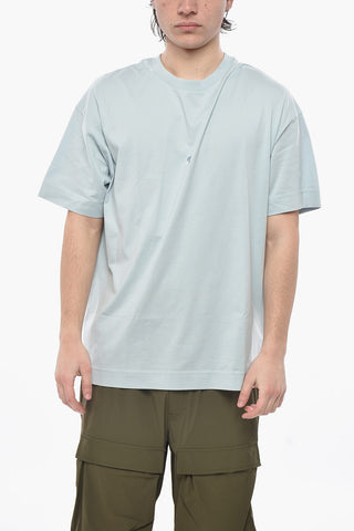 Cotton Crewneck T-Shirt With Embroidered Logo