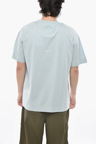 Cotton Crewneck T-Shirt With Embroidered Logo