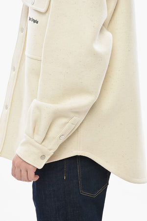 Overshirt Utility In Lana Vergine con Bottoni Automatici