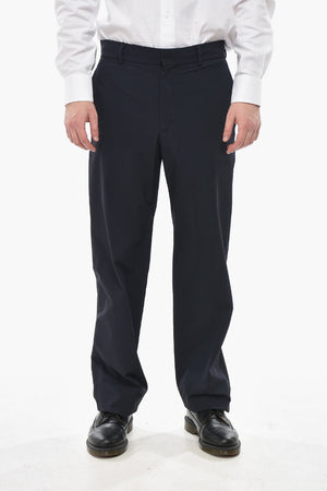 Elasticized Nylon Straight-Leg Chino Pants