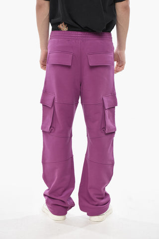 Brushed Cotton Cargo Straight-Leg Joggers