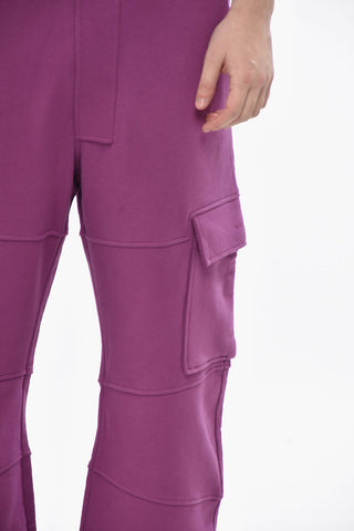 Brushed Cotton Cargo Straight-Leg Joggers