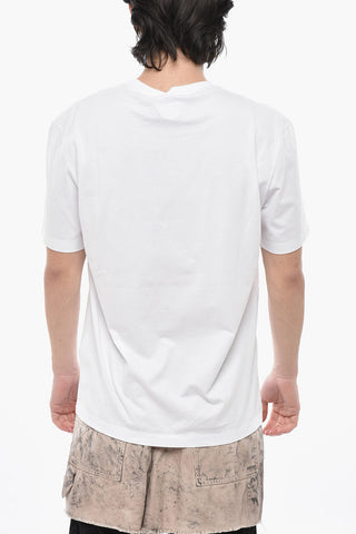 T-Shirt Mit Rundhalsausschnitt REGULAR FIT Uni Mit Besticktem Logo