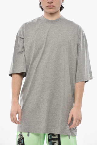 Einfarbiges T-Shirt Rundhals Aus Baumwolle
