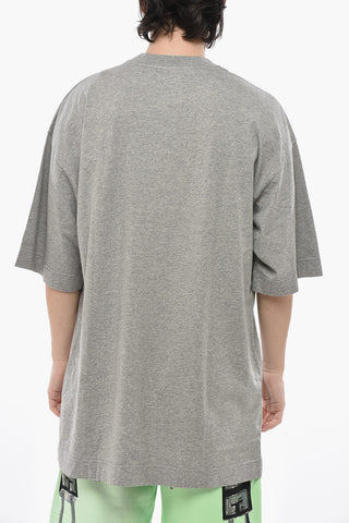 Einfarbiges T-Shirt Rundhals Aus Baumwolle