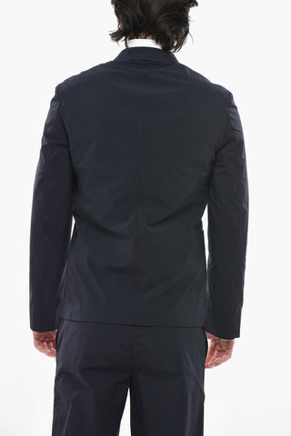 Ungefütterter Blazer aus Stretch-Nylon mit aufgesetzten Taschen