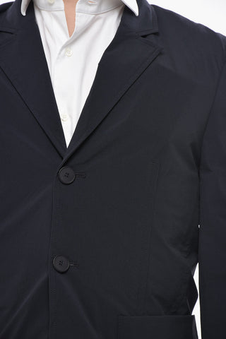 Ungefütterter Blazer aus Stretch-Nylon mit aufgesetzten Taschen