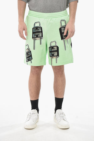 Shorts aus gebürsteter Baumwolle LOCK mit Print