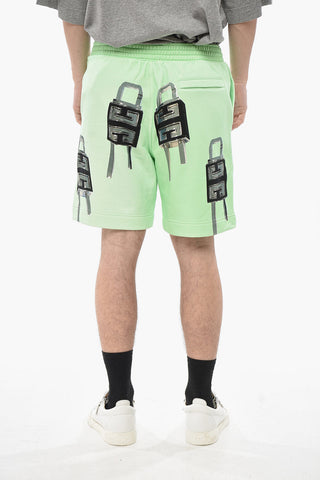 Shorts aus gebürsteter Baumwolle LOCK mit Print