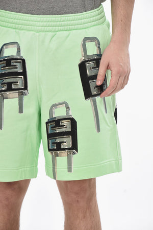 Shorts aus gebürsteter Baumwolle LOCK mit Print