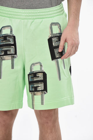 Shorts aus gebürsteter Baumwolle LOCK mit Print
