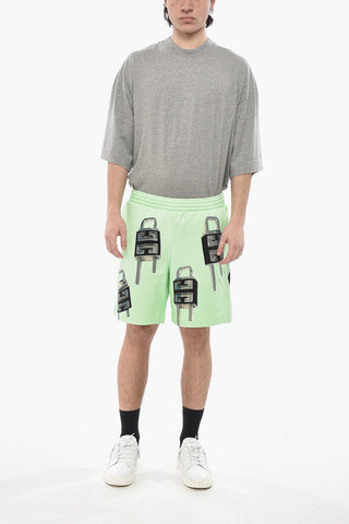 Shorts aus gebürsteter Baumwolle LOCK mit Print