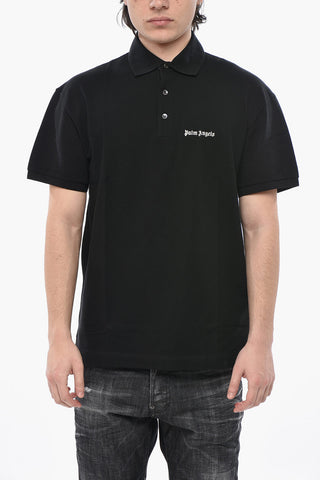 Polo in Cotone Piquet con Logo Ricamato