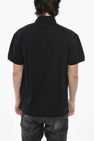 Polo in Cotone Piquet con Logo Ricamato