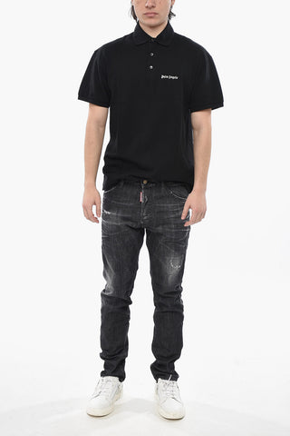 Polo in Cotone Piquet con Logo Ricamato