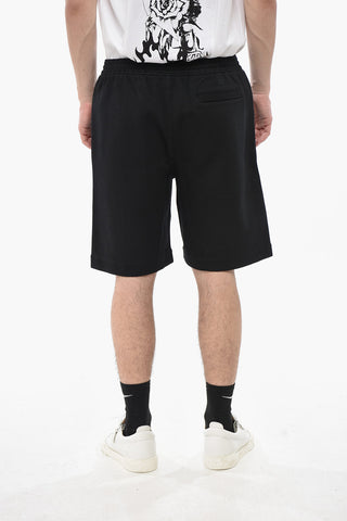 Shorts aus Baumwollmischung mit vorderen Bundfalten