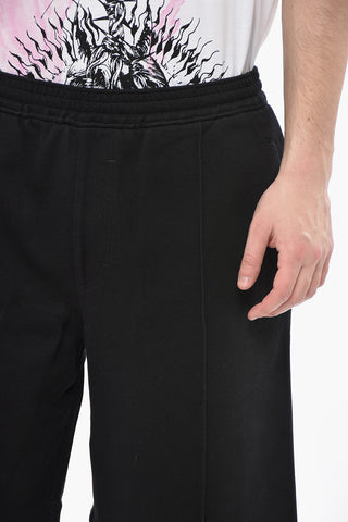 Shorts aus Baumwollmischung mit vorderen Bundfalten