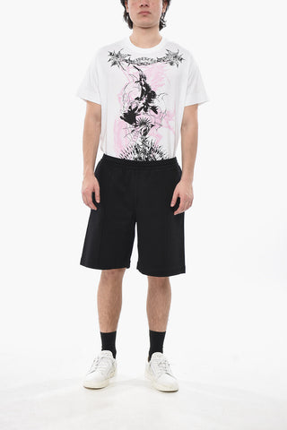 Shorts aus Baumwollmischung mit vorderen Bundfalten